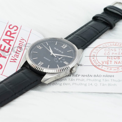 Đồng Hồ Nam Dây Da Neos N-40703M 4 Kim Sapphire Bảo Hành Chính Hãng 5 Năm
