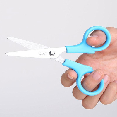 Kéo Học Sinh Deli 6022 - Màu Xanh