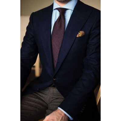 Cavat 8cm bản lớn Hàn Quốc cao cấp, kẻ chéo - Tặng kèm hộp Full box