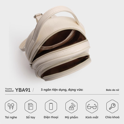 Balo Yuumy ( Thời trang nữ mini phong cách năng động - Balo da Seasand YBA91 )