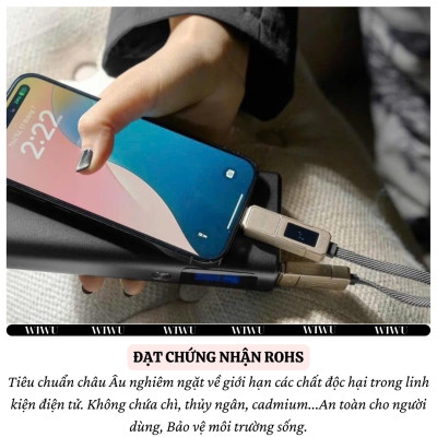 Cáp Sạc Đa Năng 4in1 sạc nhanh 100W dài 150cm / 15cm USB-C + USB-A ra Type-C + L cho iPhone / cho iPad/ cho Macbook Laptop / Điện thoại thông minh hiệu WIWU TITAN - Chống Rối, Siêu Bền, Chip Thông Minh Tích Hợp, Sạc An Toàn - Hàng nhập khẩu