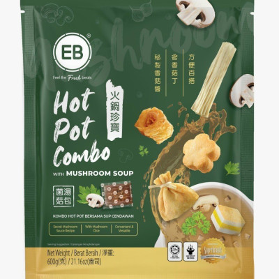 COMBO LẨU 5 TRONG 1 KÈM SÚP NẤM 600G EB MALAYSIA  