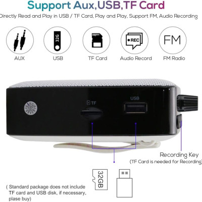Máy Trợ Giảng Không Dây Shidu SD-M500 UHF Kèm Micro Cài Áo Có Dây - Hàng Chính Hãng