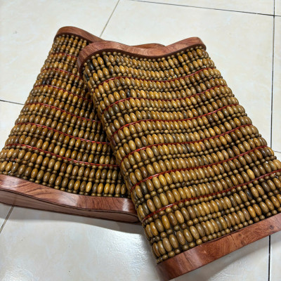 Gối Công Thái Học Gỗ Bách Xanh Cao Cấp - Kích Thước 36cmx24cmx8/4cm ( video , hình thật ) 