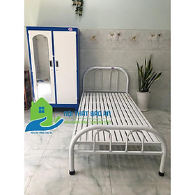 Giường sắt mỹ nghệ nhiều kích thước từ 1m đến 1m8 mẫu 03 - Bảo An