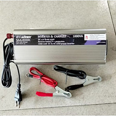 BỘ KÍCH ĐIỆN TỪ 12V LÊN 220V CÔNG XUẤT CHUẨN 1000W KIÊM SẠC BÌNH ẮC QUY LUÔN