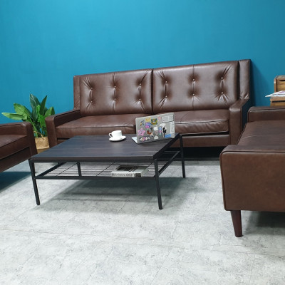 Sofa băng Juno sofa màu nâu, đen 140 x 80 x 90 cm