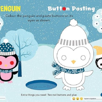 Art and Craft Activity Book 1 for 4-5 Year old kids with free craft material