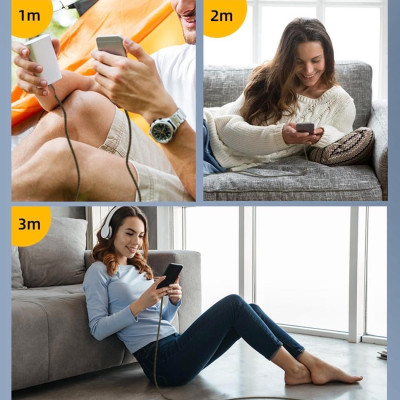 Cáp Wiwu Gold 18K USB To Type-C Cho iPad, Các Dòng Điện Thoại Samsung, Oppo GD-101 Chất Liệu Cao Cấp Lõi Đồng Truyền Tải Dữ Liệu Nhanh - Hàng Chính Hãng