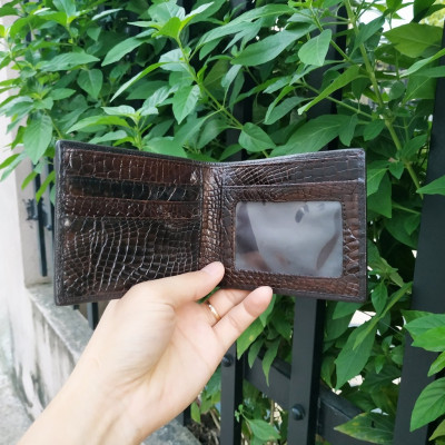 Bóp Da Cá Sấu. [DA BỤNG RẤT MỀM VÀ BỀN] 2 Mặt Đều Được Làm Từ Da Cá Sấu Cao Cấp