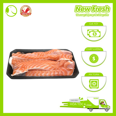 [GIAO NHANH HCM] Lườn Cá Hồi Nauy (cắt 3cm+) - Túi 1Kg 
