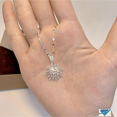 Bộ trang sức hình hoa tuyết chất liệu bạc s925 MS198a