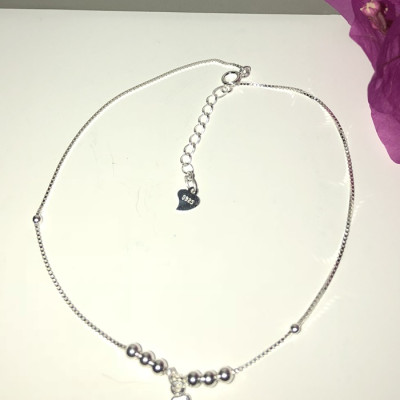 Lắc chân bạc nữ trang sức bạc Ý S925 Huệ Ngân - Cỏ ba lá may mắn RYBJ50059