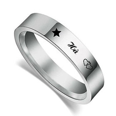 Nhẫn khắc tên riêng theo yêu cầu Titan không gỉ, điền tên cần khắc ở phần thêm ghi chú