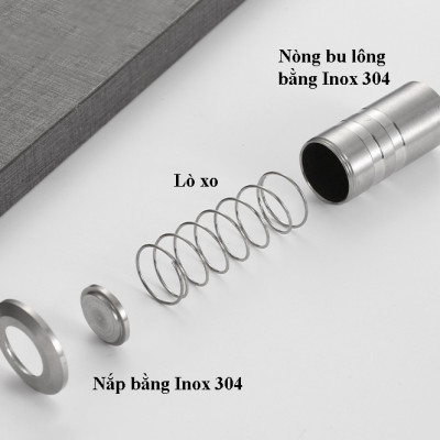 Hố Chặn Cát KUNBE Hố Chốt Âm Lò Xo Inox Chống Cát Bụi