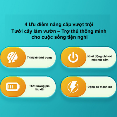 Bình Xịt Điện 5L Đeo Vai Sạc Pin Đa Năng – 3 Chế Độ Phun, Vòi Xịt Dài Tưới Cây, Vệ Sinh Sân Vườn, Chăm Sóc Vườn