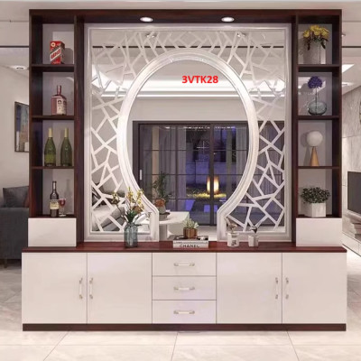 Vách ngăn phòng khách nhà bếp, Tủ kệ vách ngăn phòng 3VTK28 - Nội thất lắp ráp Viễn Đông Adv