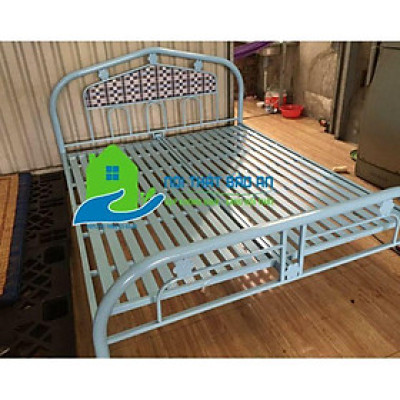 Giường sắt ngang 1m4 dài 2m