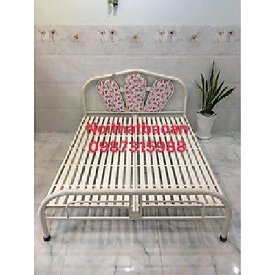 Giường sắt Đại Thành 1m8 x 2m màu đỏ