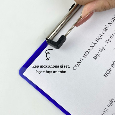 Bìa trình ký mica Enter G04 13.5x19cm kẹp hóa đơn