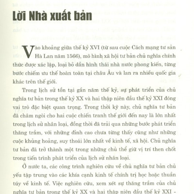 Chủ Nghĩa Tư Bản Lịch Sử Thăng Trầm 120 Năm (1900-2020) - Tái bản 2021