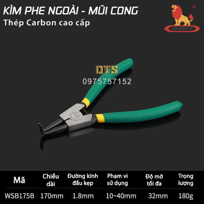 Kìm mở phe ngoài mũi cong công nghiệp WYNN