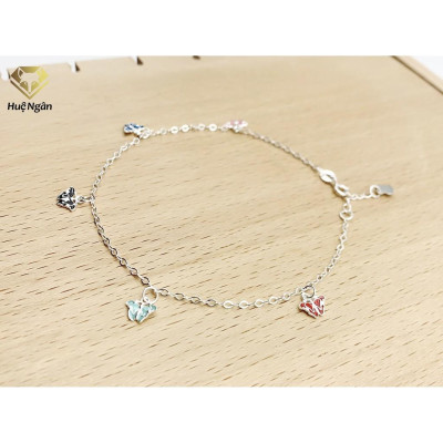 Lắc chân bạc Ý 925 Huệ Ngân- BUTTERFLY JL004