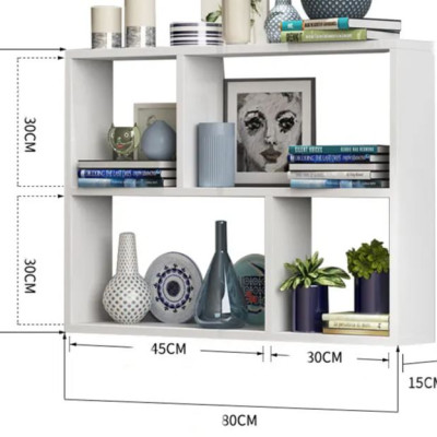 Kệ Sách Treo Tường Chữ Nhật Kết Cấu Giấu Chân Juno Sofa CTKT07-80 KT 80 x 65 x 15cm