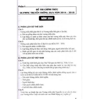 Sách - Tổng Tập Đề Thi Olympic 30 Tháng 4 Môn Lịch Sử Lớp 10 - Ban Tổ Chức Kỳ Thi - Hồng Ân