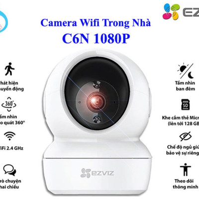 Camera WIFI trong nhà xoay 360 Ezviz C6N 2MP/4MP đàm thoại 2 chiều - Hàng chính hãng