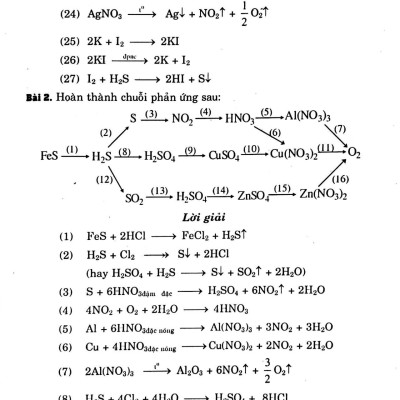 Sơ Đồ Và Chuỗi Phản Ứng Hóa: Vô Cơ 10-11-12