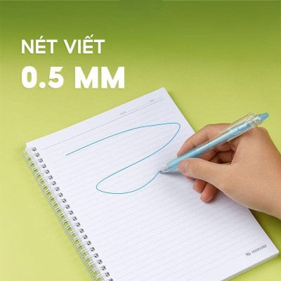 Hộp 10 Bút Gel Xóa Được 0.5 mm - Mazzic Thiên Long GELE-007 - Mực Xanh