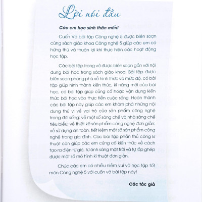 Sách - Vở Bài Tập Công Nghệ 5 (Cánh Diều) (Chuẩn)