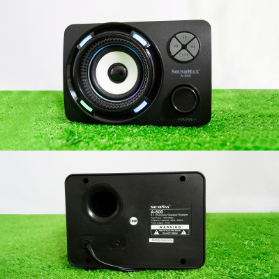 Loa vi tính 2.1 Soundmax A600 16W LED hỗ trợ Bluetooth, Thẻ nhớ, USB - Hàng chính hãng Triệu Gia phân phối