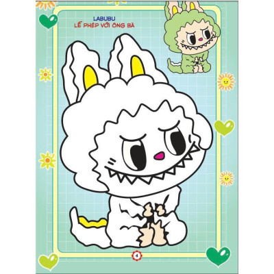 Sách - Bé Tô Màu Labubu - Chiến Binh Quái Vật - Hồng Ân