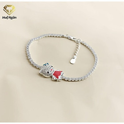 Lắc tay bạc 925 Huệ Ngân - Mèo Kitty X3