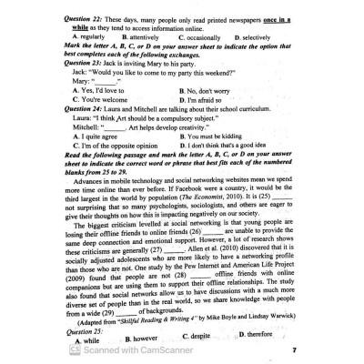 Sách - Bộ Đề Thi Thử THPT Tiếng Anh - Hoàng Thái Dương - Hồng Ân