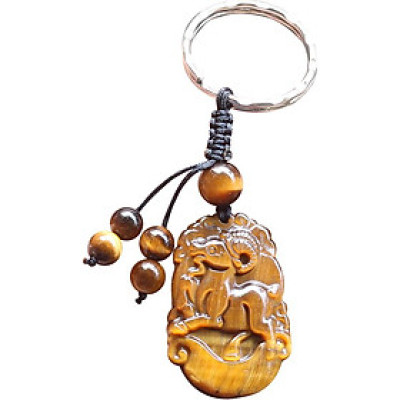 Móc Khóa 12 Con Giáp Đá Mắt Hổ Tuổi Mùi Ngọc Quý Gemstones MK12