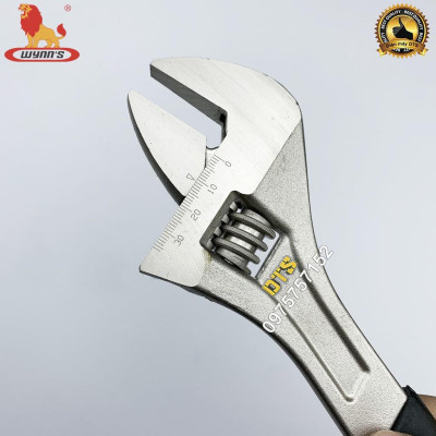 Mỏ lết cán bọc nhựa cứng PVC tăng cường WYNN’S 300mm, cờ lê điều chỉnh độ mở đa năng, thép Cr-V không gỉ xỷ lý nhiệt