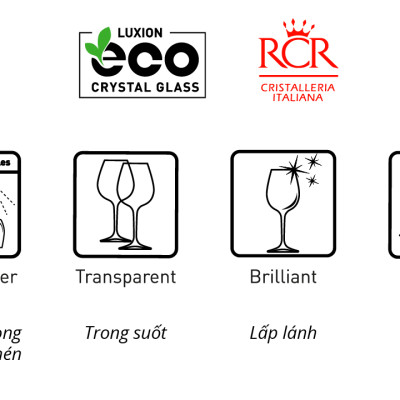 Ly Rượu Vang Thuỷ Tinh Pha Lê RCR - Aria Goblet 460ml