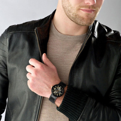 Đồng Hồ Nam Bulova Dây Thép Không Gỉ 98A203 - Mặt Đen