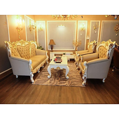 Combo ghế sofa băng da bò Italy Juno sofa màu xám SFBCT19 2m4/1m2 hàng cao cấp chuẩn da bò nhập khẩu Ý