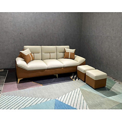 Sofa phòng khách Juno sofa icon NK2025 KT 1m8 kèm 2 đôn 