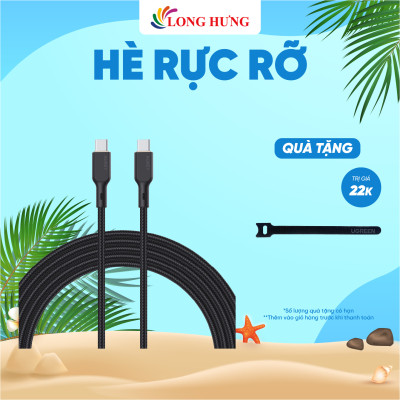 Cáp USB Type-C to Type-C Aukey Circlet Blink 100W 1m CB-KCC101/1.8m CB-KCC102 - Hàng chính hãng