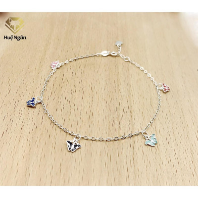 Lắc chân bạc Ý 925 Huệ Ngân- BUTTERFLY JL004