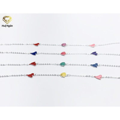 Lắc chân bạc Ý 925 Huệ Ngân-Chú Cá Vui nhộn RYBJ50025