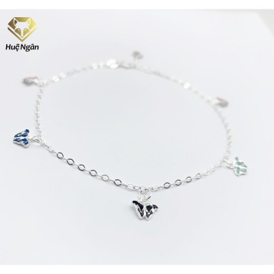 Lắc chân bạc Ý 925 Huệ Ngân- BUTTERFLY JL004