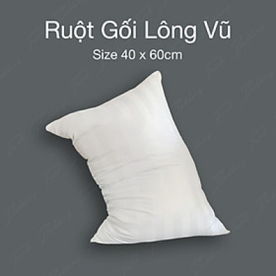 Ruột Gối Lông Vũ Chuẩn Khách Sạn 5 Sao Bông Sợi Cực Mịn Cảm Giác Nằm Êm Ái Trinh Bedding 50x70cm