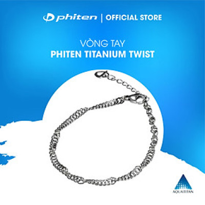 Vòng tay Phiten titanium twist 16+3cm XJE37000