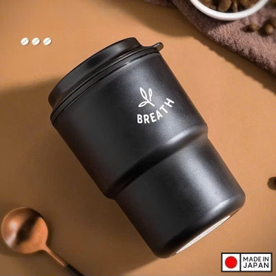 Cốc giữ nhiệt có nắp xoay Breath 320ml - Hàng Nội Địa Nhật Bản